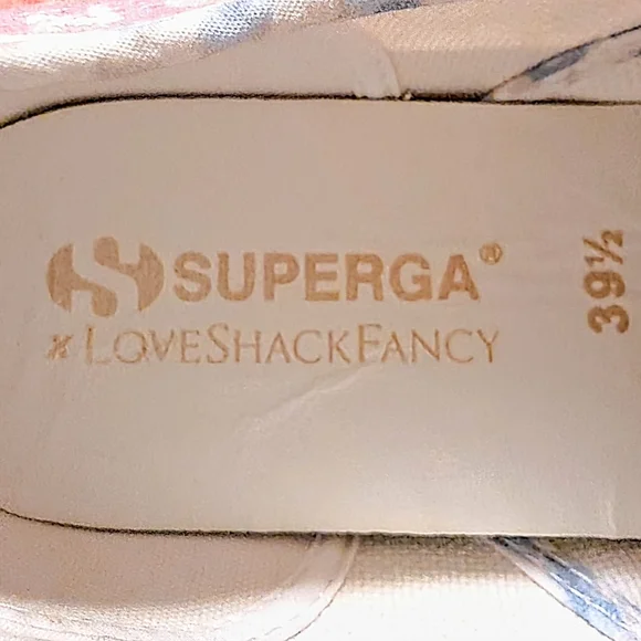 Superga LoveShackFancy Women's Pastel Sneakers Size 8.5 / 39.5 - Picture 9 of 11